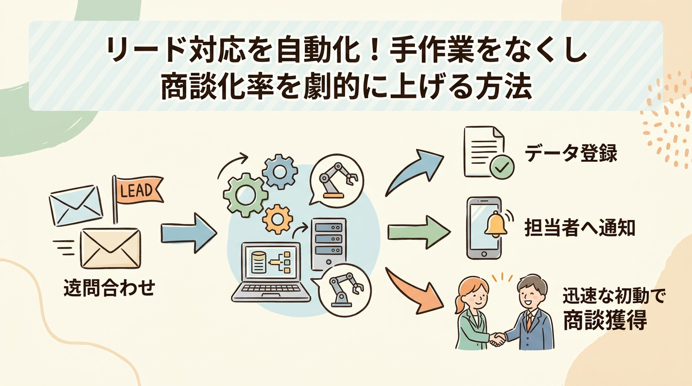 問い合わせ対応が遅いと商談を逃す？AutoMateで実現する自動リード対応の仕組み