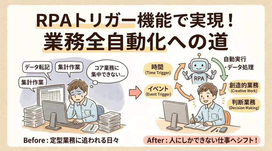 「人にしかできない仕事」に集中する自動化術｜トリガー活用で実現する定型業務からの解放